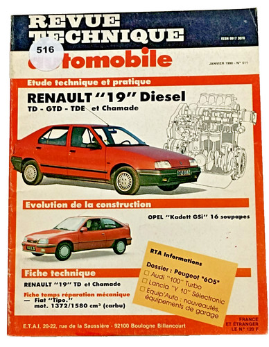 Revue technique renault 19 - technique,