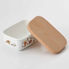 Beurrier émaillé couvercle