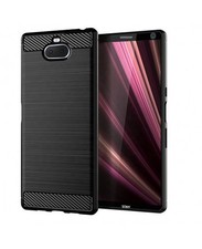 Coque en Fibre de Carbone Sony Xperia 10 Plus et XA3 Ultra - Noir