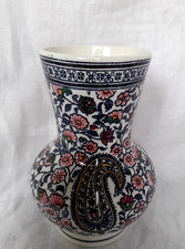 Petit vase en faïence de Gien décor Cachemire