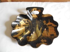 CORBEILLE EN PAPIER MACHE époque NAPOLEON III décor de Chinoiseries