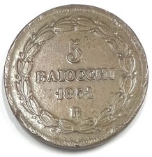 Pièce 5 Baiocchi 1851 R Vatican ?? Pius IX REF82310