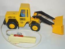 Ancien véhicule PELLETEUSE CHARGEUSE CLIM 725 Téléguidé filoguidé métal Vintage