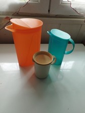 Tupperware Lot De 3 Pichet 1 Litre  500 Ml  1 Beige Vintage  