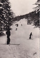 Carte postale ancienne postcard BAREGES piste du Pluviomètre ski