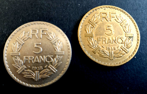Francs lavrillier 1938 - 5,