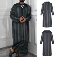 Robe traditionnelle Moyen-Orientale avec rayures patchwork uniques pour homme