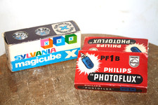 PHILIPS "PHOTOFLUX" PF1B - 2 boîtes de 5 ampoules + 12 Magicube Sylvania