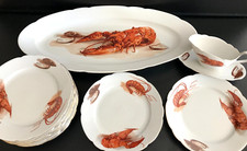 service poisson 10 assiettes plat saucière porcelaine bavière SELTMANN WEIDEN