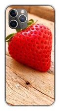 Coque en silicone imprimée compatible Apple iPhone 11 Pro Envie d'une fraise