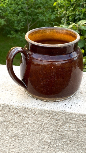 Ancien pot lait - pot, creme