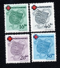 Colonies Françaises Allemagne Wurtemberg n°38/41 Nx TB  cote 132 euros !