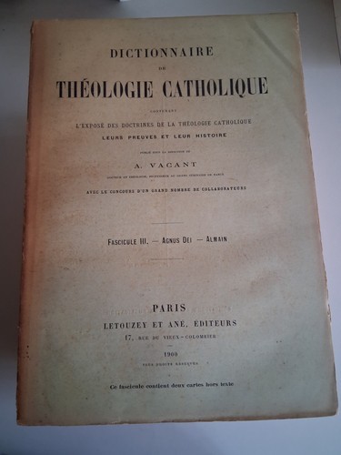 Dictionnaire theologie - de,