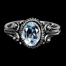 925 Bague en Argent Ovale