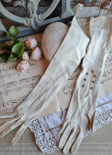 Ancien longs gants mariee - ancien,