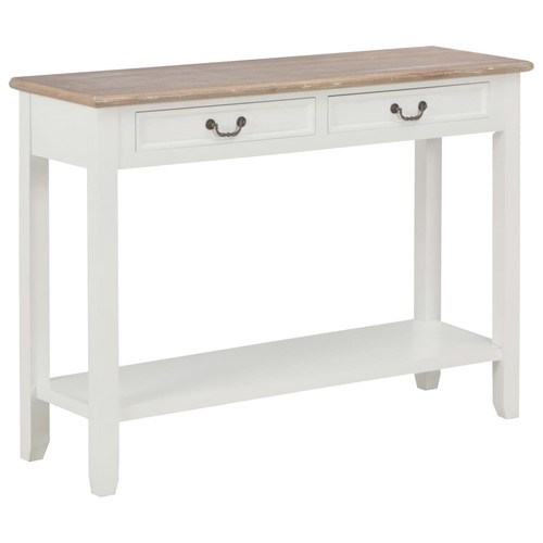 Bois table console blanc - bois,