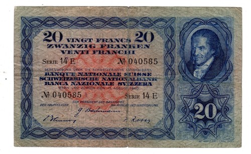 Suisse switzerland billet - suisse, 20