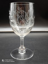Verre à eau en Cristal de BACCARAT ou St LOUIS  décors floraux Muguets , mariage