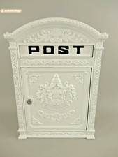 Boîte aux Lettres De Fonte, Historique Anglais Design, Avec 2 Clé, Blanc