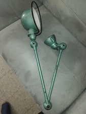 ANCIENNE LAMPE " JIELDE " 2 BRAS  Couleur D'origine Vert Vespa, Lampe Complète