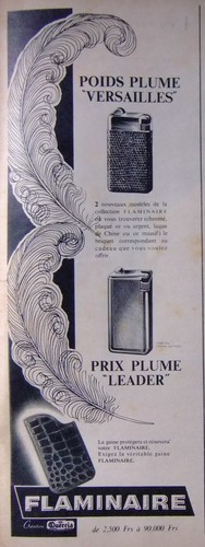 Publicité 1956 briquet - publicitÉ,