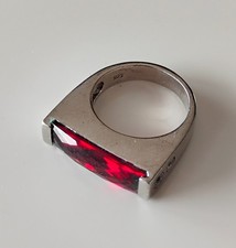 Bague en Grenat Rouge et