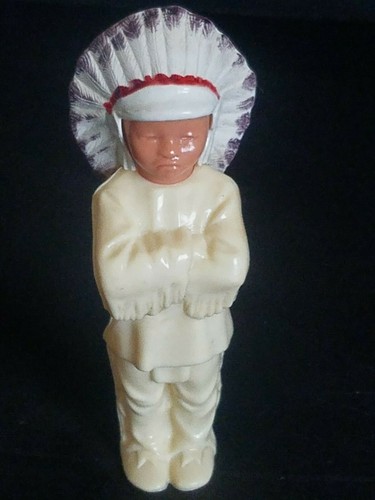 Vintage hand plastic indian - vintage, 6"
