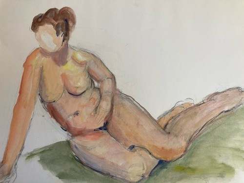 Belle peinture gouache 1970 - belle,