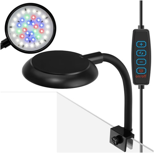 Mini clip aquarium light 7w - on,