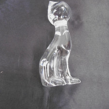 statuette chat en cristal