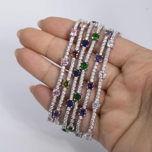 Bracelet tennis rond en - de,