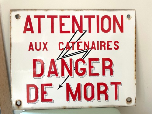 Plaque tôle émaillée sncf - Émaillée,