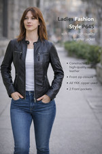 Veste En Cuir Réel De Haute