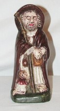 STATUETTE de SAINT YVES ciment peint SCULPTURE