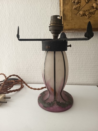 Pied lampe verre - pied, epais