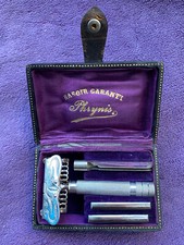 Rasoir mécanique " Phynis " vers 1900 - coffret cuir - poinçon rare