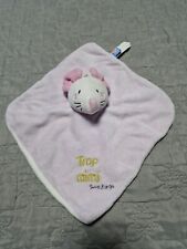 DOUDOU PLAT SUCRE D'ORGE SOURIS TROP MIMI MAUVE ROSE BLANC 