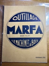 Catalogue MARTA Outillage Machine à Bois Breveté 1934 Rabot Usine Ouvrier France