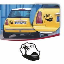 Sticker voiture réunion - sticker,