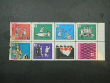 Bloc 8 vignettes Croix-Rouge Allemagne