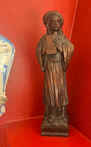 Ancienne statuette bois - statuette,