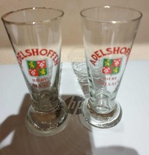verre à biére moulé Adelshoffen Alsace bistrot vintage rares lot de 2