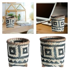 Panier De Rangement En Bambou Enfants Jouet De Maquillage Debout Maquillage