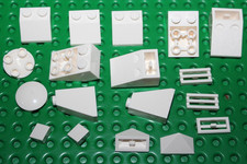 Lot de pièces Lego White : ref 2412b-3747b-60481-3039-3048c-54200-2654 set 7931