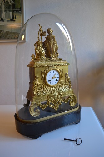 Pendule bronze doré - pendule,