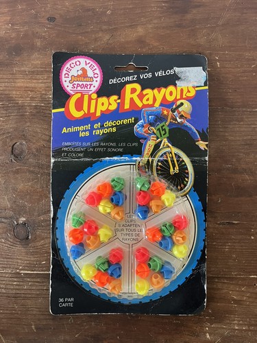 Rare vintage clips rayon vélo - vintage,