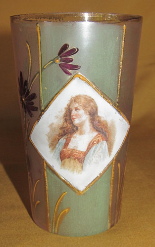 Ancien verre gobelet décor - verre, à