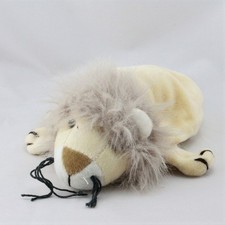 Doudou marionnette lion beige