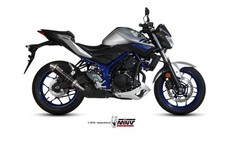 Silencieux MIVV GP inox noir casquette carbone Yamaha MT-03