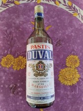 Bouteille vide ancienne en Verre Pastis Duval Liqueur d Anis 45° 1 litre
